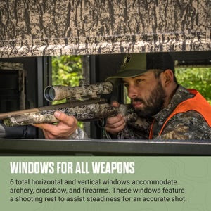 SHADOW HUNTER 4X6 BOW/GUN COMBO BLIND WITH ELEVATION BUNDLE